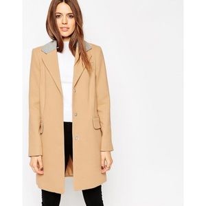 ASOS Camel Coat with Contrast Collar